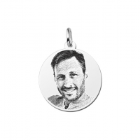 Hangertje met foto zilver rond - 603280 Hangertje met foto zilver rond - 603280