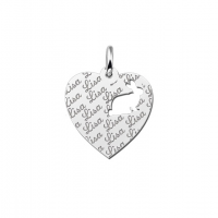 Zilveren graveerplaatje kind repeat hart met konijntje - 603207