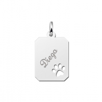 Zilveren graveerplaatje kind recht met pootje - 603213 Zilveren graveerplaatje kind recht met pootje - 603213