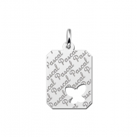 Zilveren graveerplaatje kind repeat recht met vlinder - 603224 Zilveren graveerplaatje kind repeat recht met vlinder - 603224