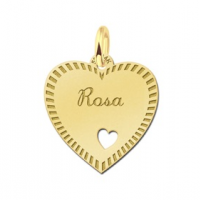 Hartje goud met rand - 603236 Hartje goud met rand - 603236