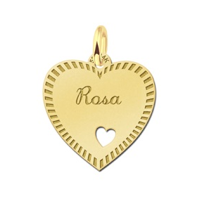 Hartje goud met rand - 603236 Hartje goud met rand - 603236