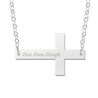 Zilveren Bar naamketting Kruisje - 603467 Zilveren Bar naamketting Kruisje - 603467