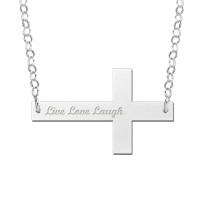 Zilveren Bar naamketting Kruisje - 603467 Zilveren Bar naamketting Kruisje - 603467