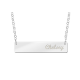 Zilveren Bar naamketting large - 603468