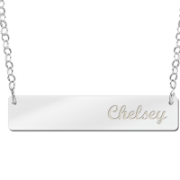 Zilveren Bar naamketting large - 603468 Zilveren Bar naamketting large - 603468