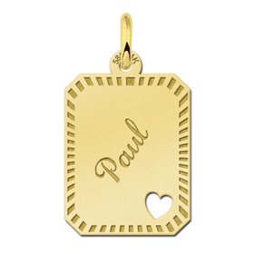 Hanger van goud met hartje - 603253