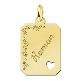 Hanger in goud met hartje - 603254