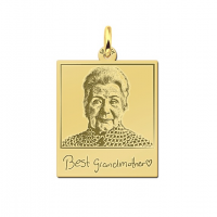 Gouden polaroid foto-hanger met eigen tekst - 603274 Gouden polaroid foto-hanger met eigen tekst - 603274