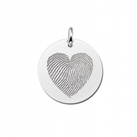 Ronden hanger met vingerafdruk in hartvorm - 603333 Ronden hanger met vingerafdruk in hartvorm - 603333