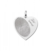 Harthanger met vingerafdruk en eigen tekst - 603339 Harthanger met vingerafdruk en eigen tekst - 603339