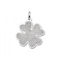 Zilveren vingerafdruk sieraad klaver - 603349 Zilveren vingerafdruk sieraad klaver - 603349
