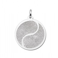 Zilveren vingerafdruk sieraad Yin Yang - 603355 Zilveren vingerafdruk sieraad Yin Yang - 603355