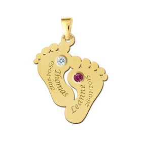 Gouden hanger met geboorte steen - 603440 Gouden hanger met geboorte steen - 603440