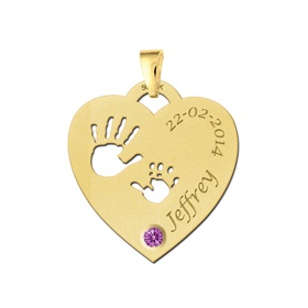 Gouden hanger met geboortesteen - 603443 Gouden hanger met geboortesteen - 603443