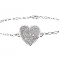 Zilveren armband met vingerafdruk hartje - 603366 Zilveren armband met vingerafdruk hartje - 603366