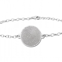 Zilveren Armband met vingerafdruk rondje - 603369 Zilveren Armband met vingerafdruk rondje - 603369