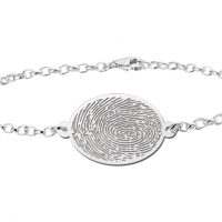 Zilveren Armand met vingerafdruk ovaal - 603370 Zilveren Armand met vingerafdruk ovaal - 603370