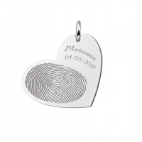 Vingerafdruk harthanger van zilver - 603371 Vingerafdruk harthanger van zilver - 603371