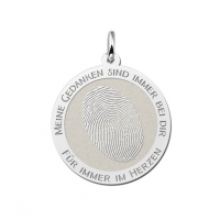 Ronden hanger met ovale vingerafdruk - 603372 Ronden hanger met ovale vingerafdruk - 603372