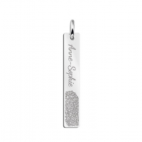 Zilveren hanger bar met eigen vingerafdruk - 603376 Zilveren hanger bar met eigen vingerafdruk - 603376