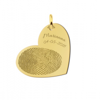 Vingerafdruk hart hanger van goud - 603385 Vingerafdruk hart hanger van goud - 603385