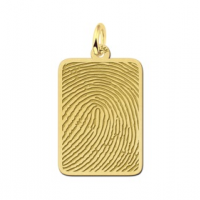 Gouden vingerafdruk sieraad dogtag - 603392 Gouden vingerafdruk sieraad dogtag - 603392