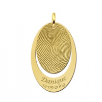 Tweedelig vingerafdruk sieraad van goud - 603401 Tweedelig vingerafdruk sieraad van goud - 603401