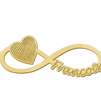 Gouden infinity sieraad met vingerafdruk - 603402 Gouden infinity sieraad met vingerafdruk - 603402