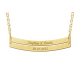 Gouden Bar naamketting rond dubbel - 603477