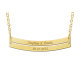 Gouden Bar naamketting rond dubbel - 603477