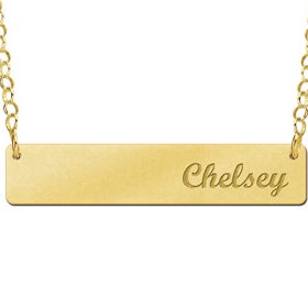 Gouden Bar naamketting large - 603480