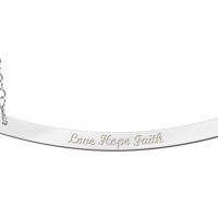 Zilveren Bar naamketting rond - 603464 Zilveren Bar naamketting rond - 603464