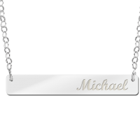Zilveren Bar naamketting medium - 603469 Zilveren Bar naamketting medium - 603469