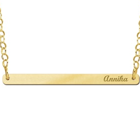 Gouden Bar naamketting small - 603472