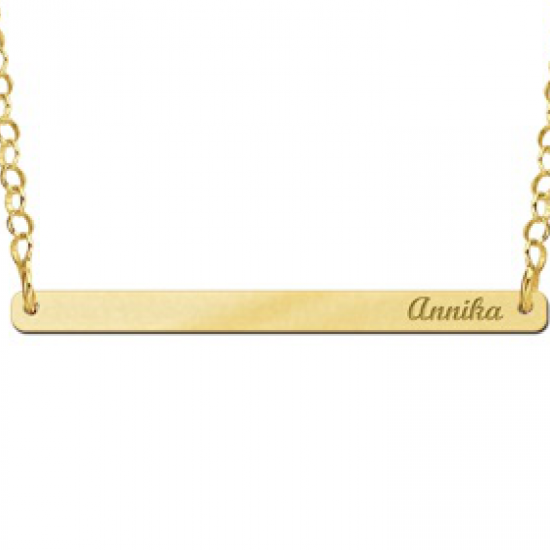 Gouden Bar naamketting small - 603472