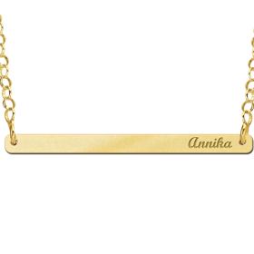 Gouden Bar naamketting small - 603472