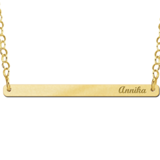 Gouden Bar naamketting small - 603472