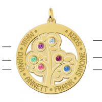 Stamboomhanger van goud met geboortesteen - 603448 Stamboomhanger van goud met geboortesteen - 603448