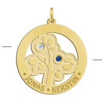 Gouden stamboom met geboortestenen - 603451 Gouden stamboom met geboortestenen - 603451