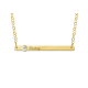 Gouden Bar naamketting met Zirkonia - 603478