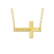 Gouden Bar naamketting Kruisje - 603479