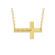 Gouden Bar naamketting Kruisje - 603479