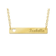 Gouden Bar naamketting met Hartje - 603482