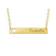 Gouden Bar naamketting met Hartje - 603482