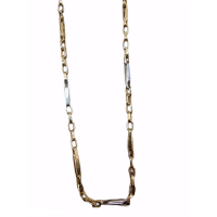 14k bicolor gouden schakelketting - 604206