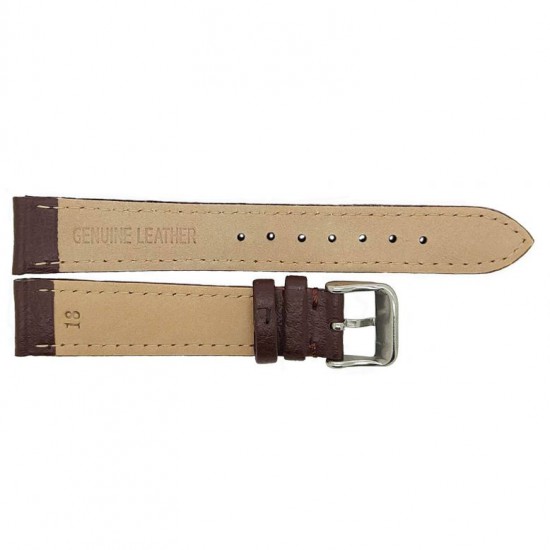 BBS Bison grained calf leather watch strap. Padded and fitted with solid stainless steel buckle. Like all BBS watch straps, this one has a soft nubuck lining and a reinforced case connection - 605779