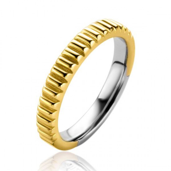ZINZI zilveren ring extra 14K geel verguld - 604734
