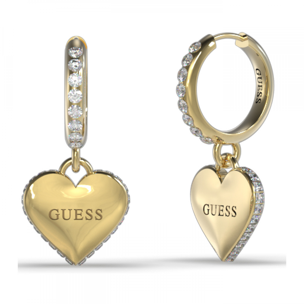 Boucles oreilles Guess Bijoux G Crystal - JUBE05448JWYG Acier Doré sur