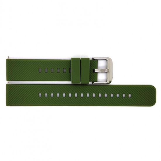 Highly flexible BBS silicone watch strap with stitching and Quick Release push pins. The watch strap is fited with a stainless steel buckle. - 606203